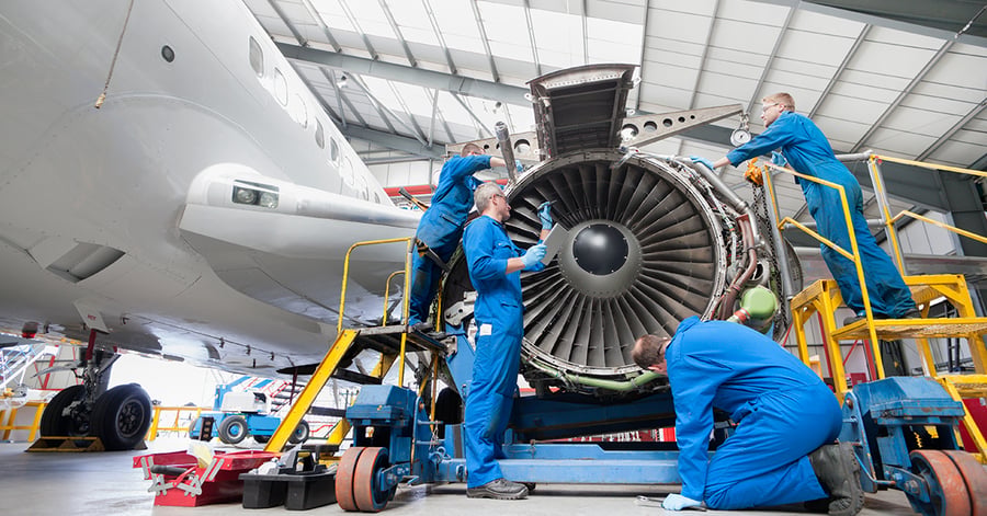 plane maintenance bolt tightening