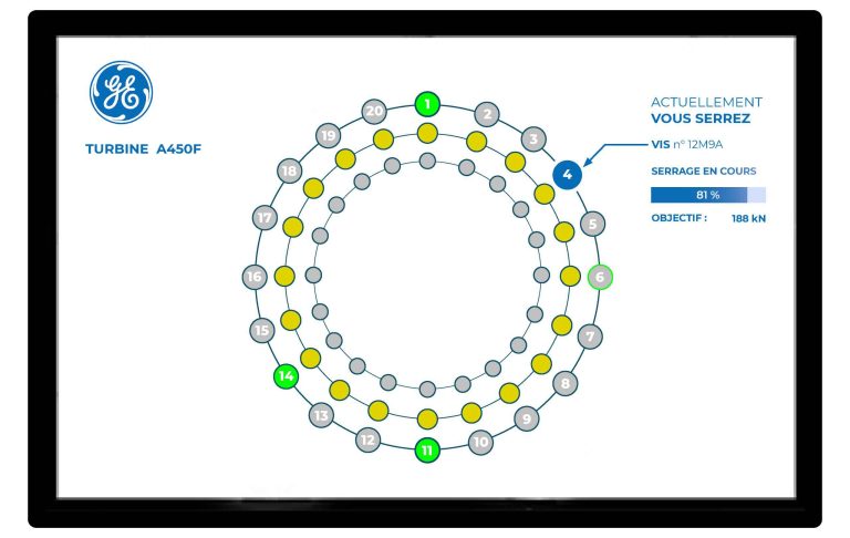 Bolt load monitoring with Tightening management software