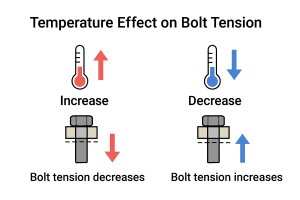 diagram of Temperature Effect on Bolt load